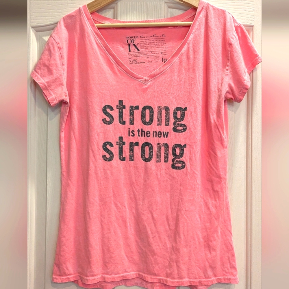 Title Nine Pink Quote Size Large T-Shirt